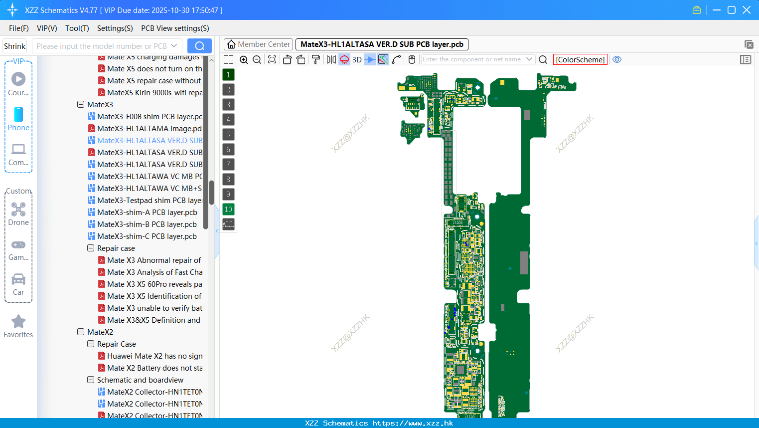Huawei MateX3-HL1ALTASA VER.D SUB PCB Layer
